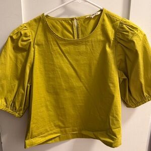 Ali Golden Puff Sleeve Top